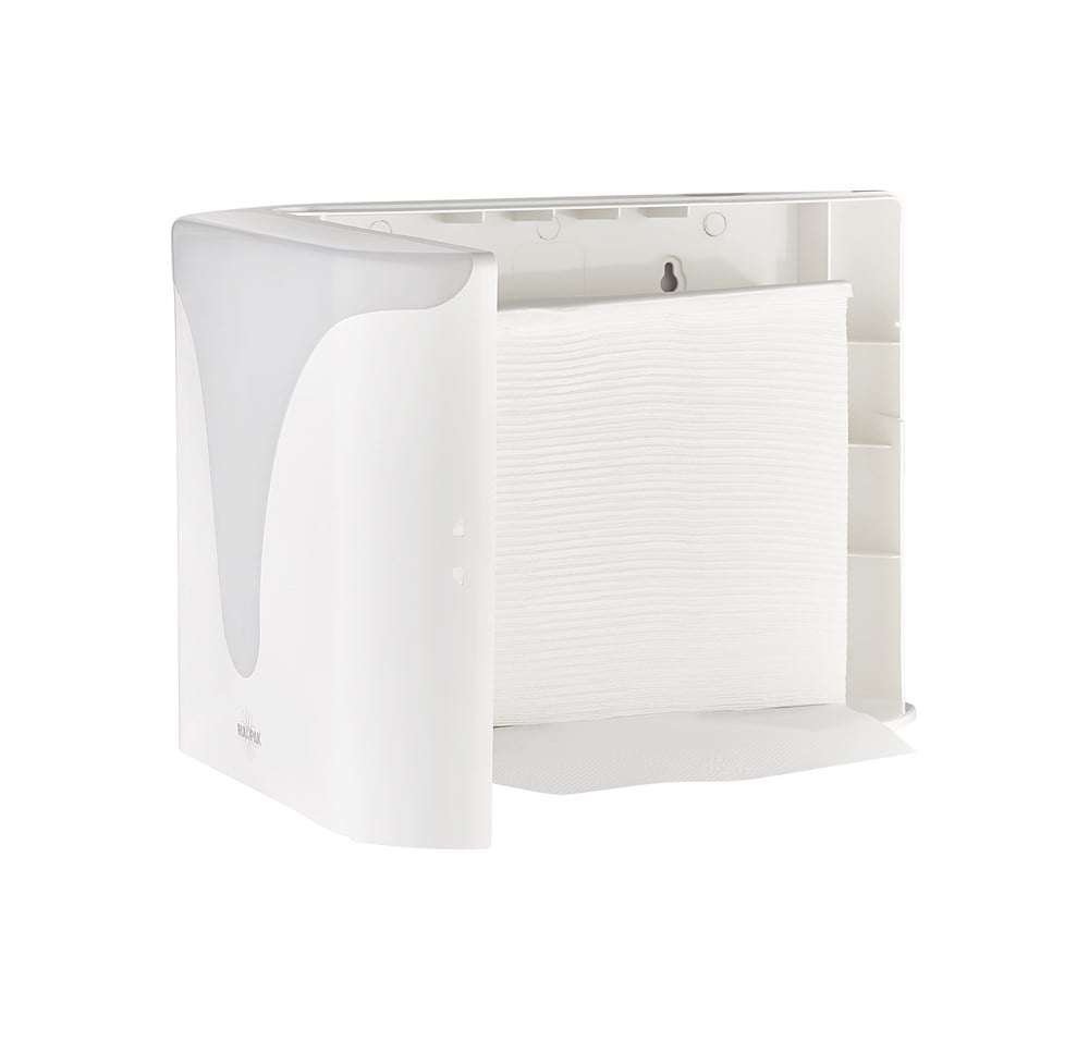 Distributeur de serviettes en papier pliable 200 pièces Blanc, vue 2