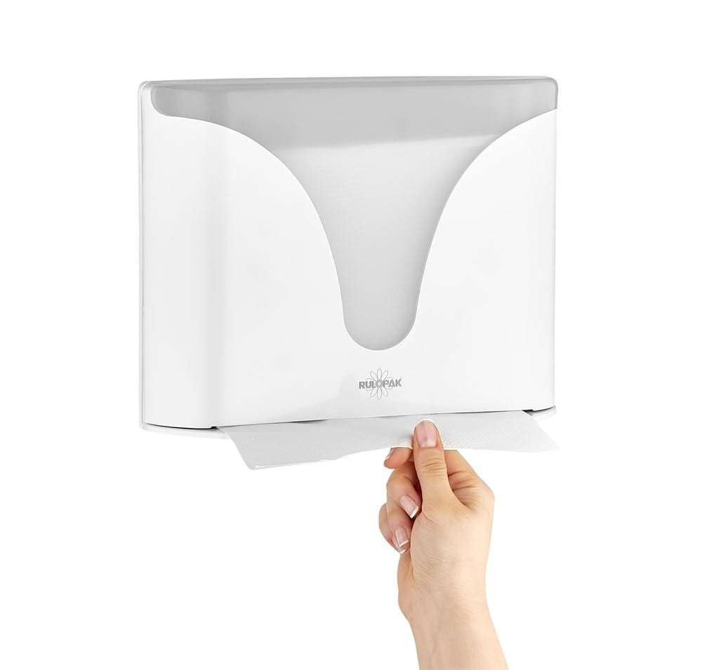 Distributeur de serviettes en papier pliable 200 pièces Blanc, vue 4