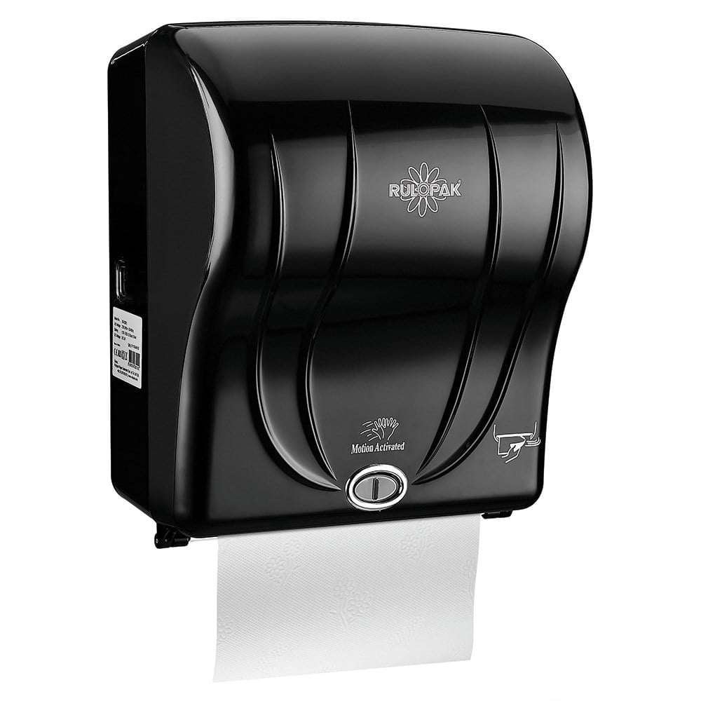 Distributeur d'essuie-mains à capteur noir