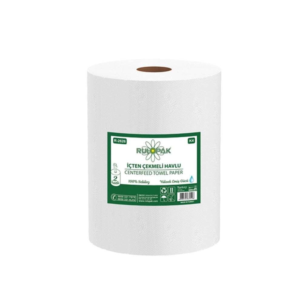 Serviette en papier Core-pull 2 épaisseurs 80M, paquet de 6, 4 Kg, vue 2