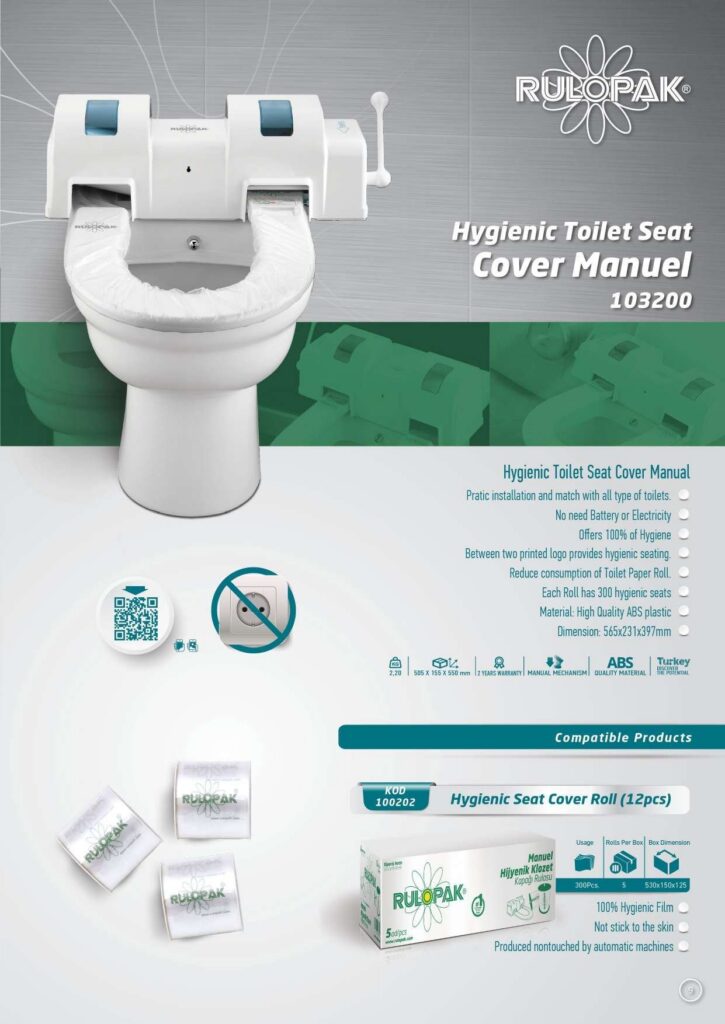Système manuel de couvre-siège de WC hygiénique, vue 2